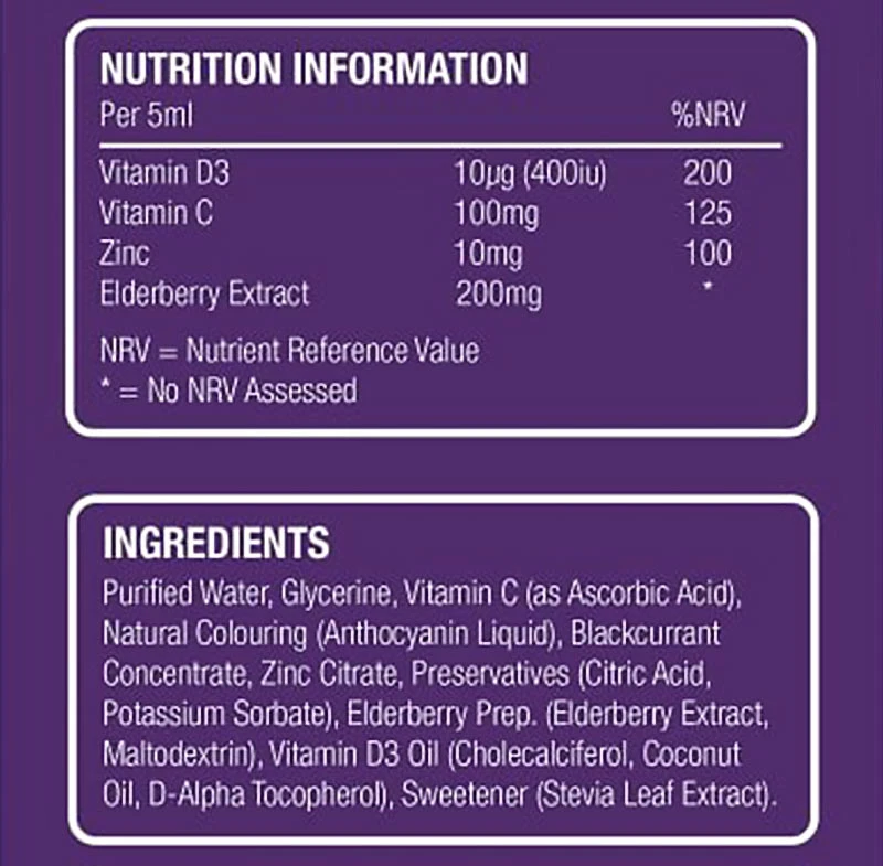 Natures Aid - Super Stars Immune Support Mustaherukanmakuinen (150 ml) - Image 2