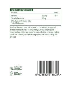 Natures Aid - Natures Aid C-vitamiini 1000 mg, pitkävaikutteinen (90 tablettia) - Image 3