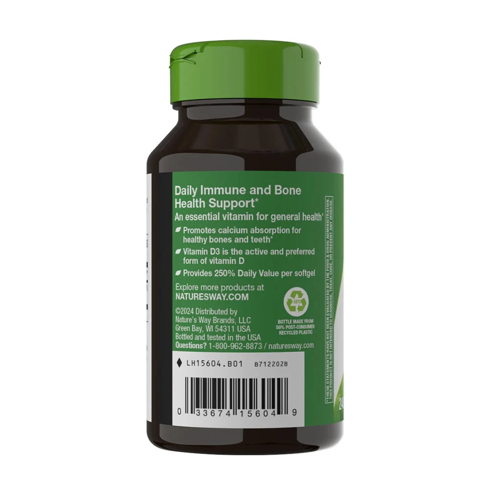 Nature's Way - D3-vitamiini 240 pehmeää kapselia - Image 3