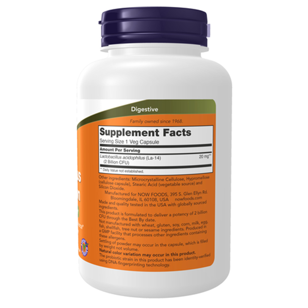 Now Foods Acidophilus Kaksi Miljardia 250 kasviskapselia - Image 3