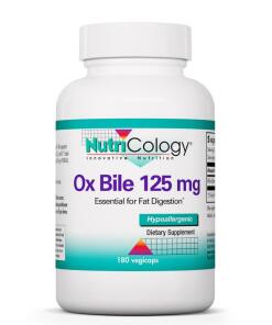 Nutricology Ox Bile 125mg 180 veg. capsules
