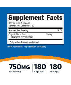 Nutricost - Maca-juuri 750 mg (180 kapselia) - Image 2