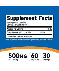 Nutricost - Nutricost NMN 500 mg (60 kapselia) - Image 2