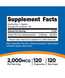 000 mcg (120 Capsules)