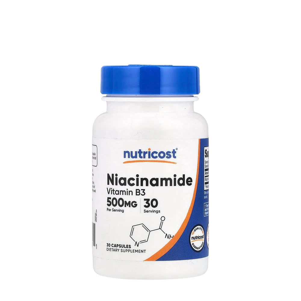 Nutricost - Nutricost B3-vitamiini Niasiiniamidi 500 mg (30 kapselia)