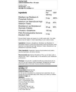 Optimaalinen Glutationi Plus - 60 kasviperäistä kapselia - Image 2