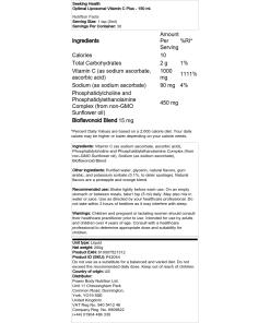 Optimaalinen liposomaalinen C-vitamiini Plus - 150 ml - Image 2