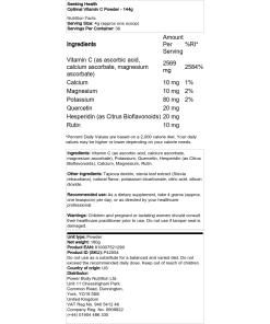 Optimaalinen C-vitamiinijauhe - 144g - Image 2