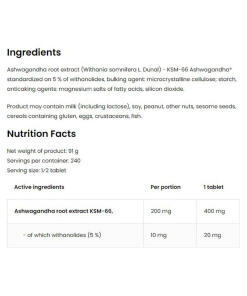 OstroVit - OstroVit KSM-66 Ashwagandha (120 tablettia) - Image 2