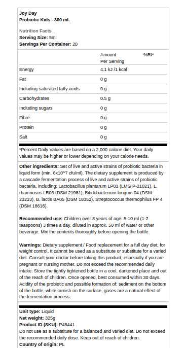 Probiootit lapsille - 300 ml - Image 2