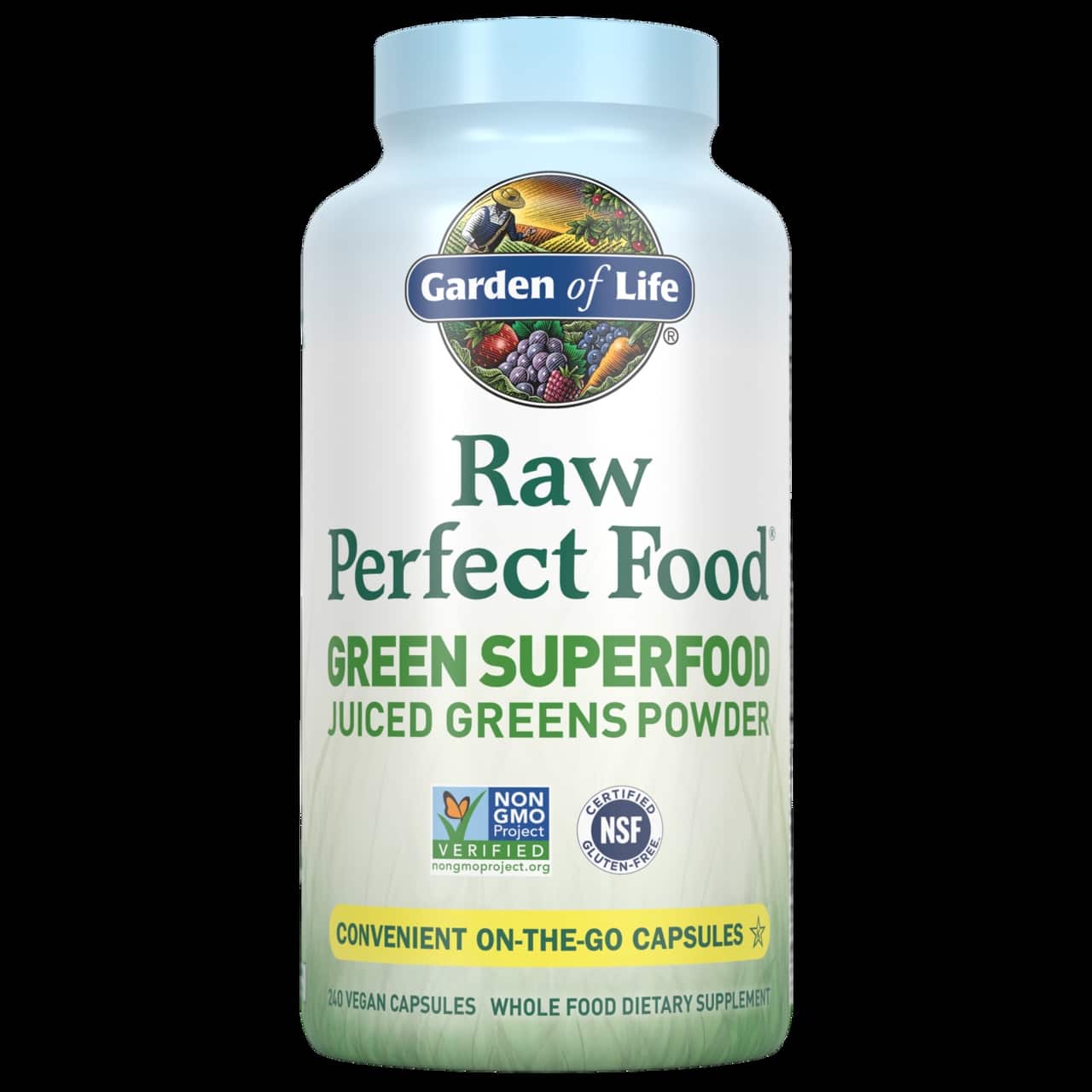 Raaka täydellinen vihreä superfood 240 kapselia