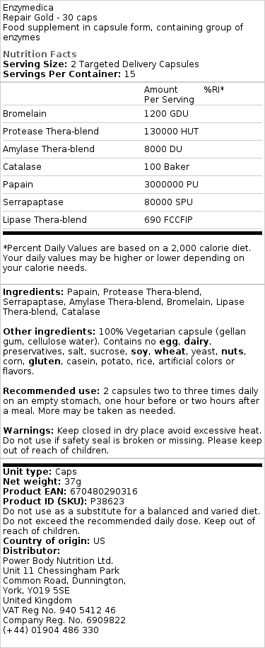Korjaus: Repair Gold - 60 kapselia - Image 2