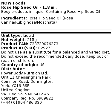 Ruusunmarjansiemenöljy - 118 ml - Image 2