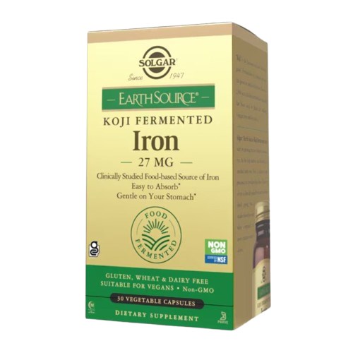 SOLGAR Earth Source® Koji Fermented Iron 27 mg  (30  caps)