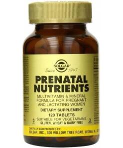 SOLGAR Prenatal Nutriens (120 tabs)