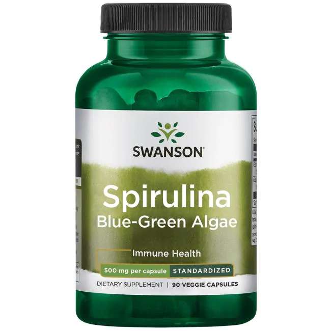 SWANSON Spirulina standaryzowana 90 kaps