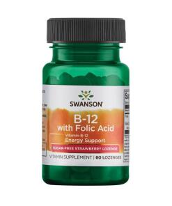 SWANSON Witamina B-12 + kw.foliowy 60 tabs.