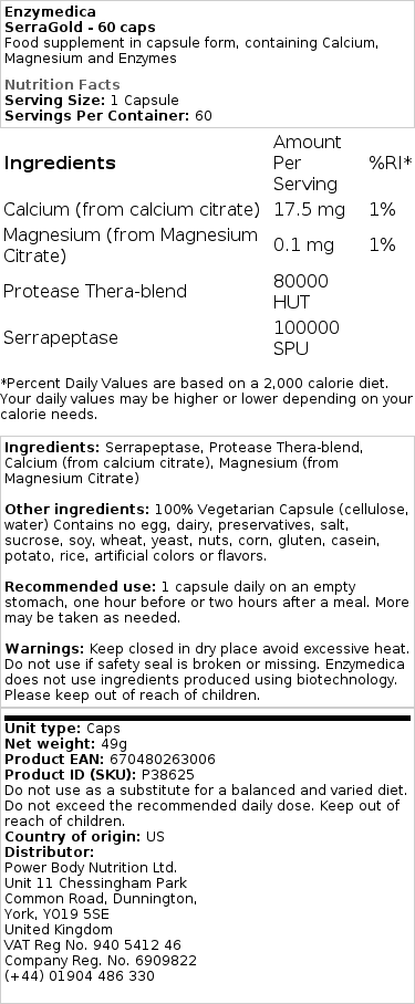 SerraGold - 60 kapselia - Image 2