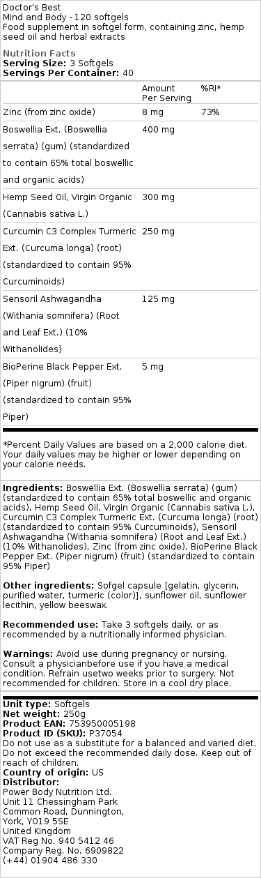 Mieli ja keho - 120 pehmeää kapselia - Image 2