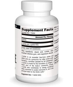 Source Naturals L-lysiini 1000 mg, 100 tablettia - Image 4