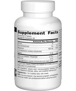 Source Naturals Magnesiummalaatti 1250 mg, 90 tablettia - Image 3