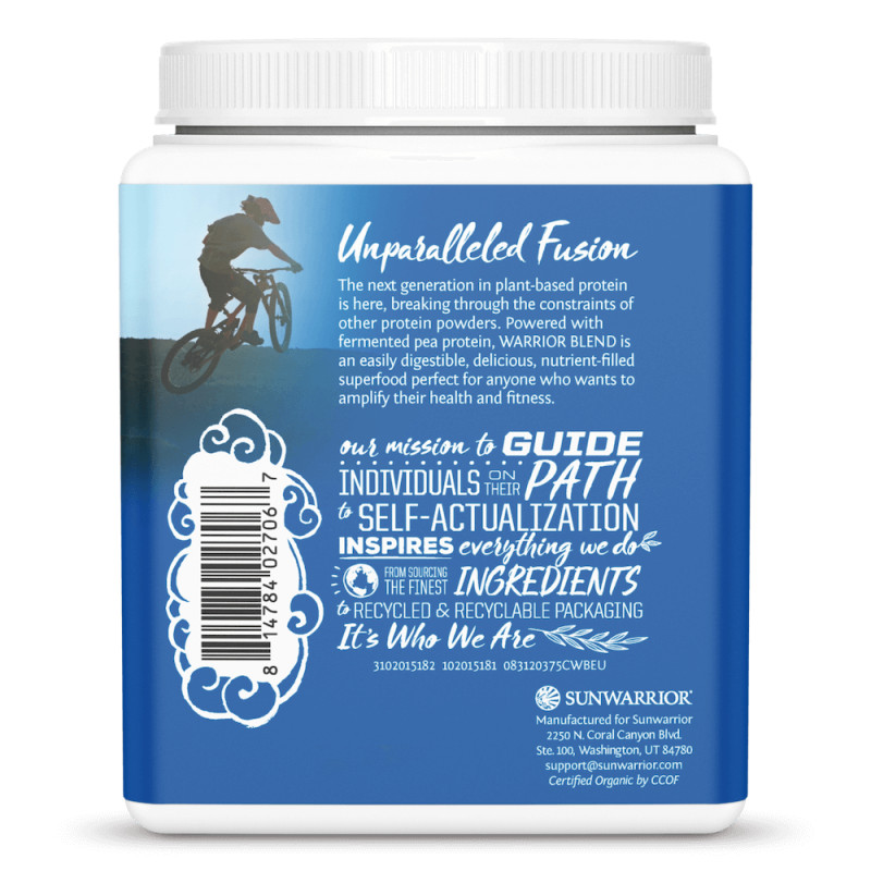 Sunwarrior - Luomu Proteiinisekoitus Suklaa 375g - Image 2