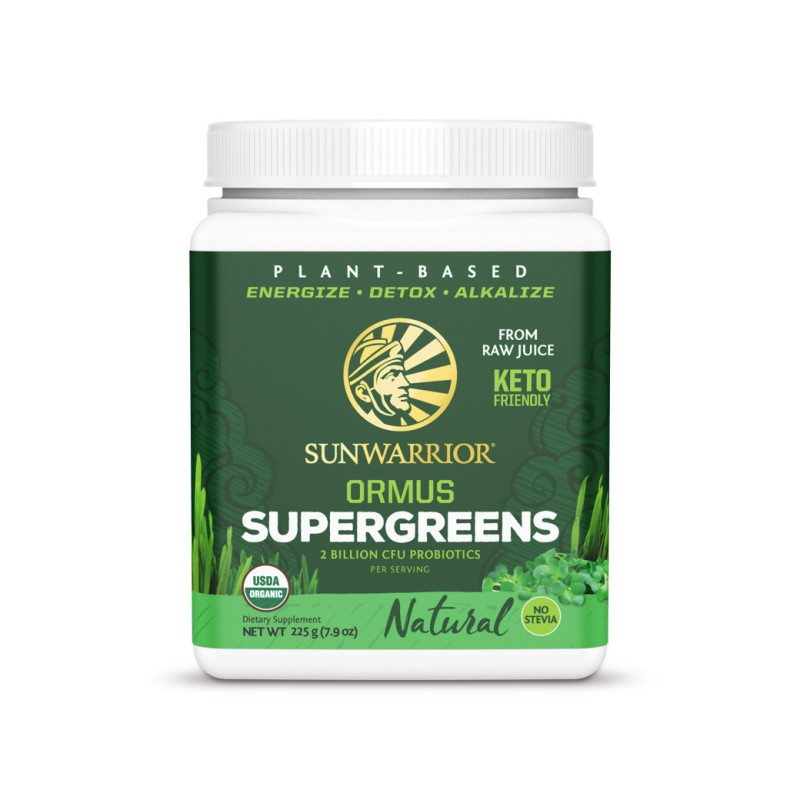 Sunwarrior - Ormus SuperGreens Luomu Luonnollinen, Jauhe 225 g