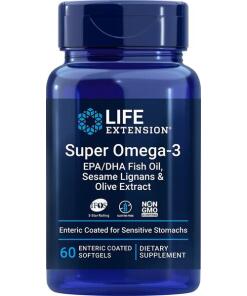 Super Omega-3 EPA/DHA with Sesame Lignans & Olive Extract - 60 enteric coated softgels