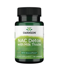 Swanson NAC Detox Depot maito-ohdakkeella ja Broccophanella, 60 kapselia - Image 2