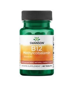 Vitamiini B-12 Metyylikobalamiini, 2500mcg Kirsikka - 60 tablettia - Image 4