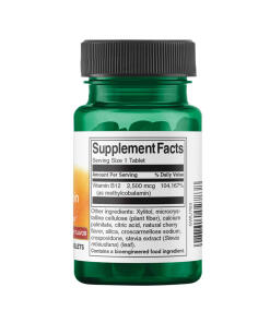 Vitamiini B-12 Metyylikobalamiini, 2500mcg Kirsikka - 60 tablettia - Image 5