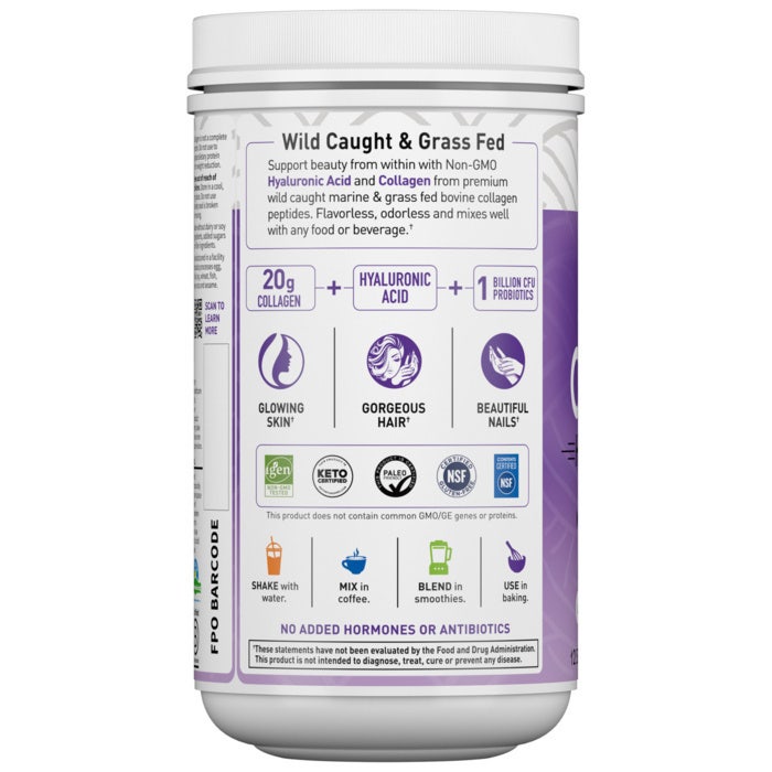 Villiin pyydetty & ruoholla ruokittu kollageeni hyaluronihapolla jauhemuodossa - 270g - Image 3