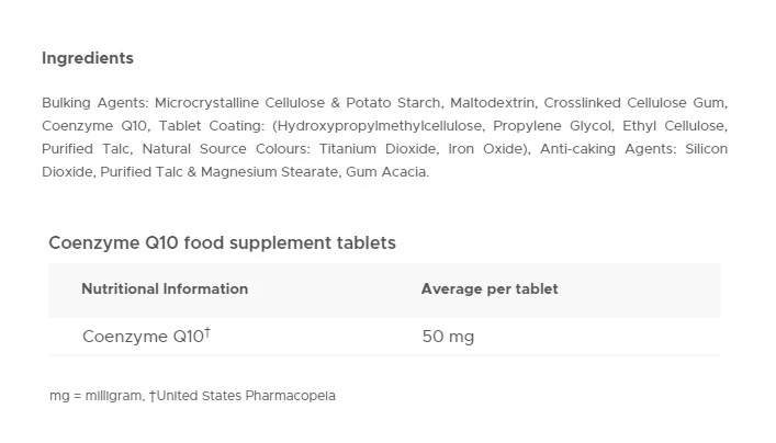 Vitabiotics Ultra Koentsyymi Q10 50 mg (60 tablettia) - Image 2