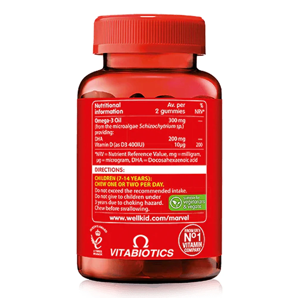 Vitabiotics - Vitabiotics Wellkid Marvel Omega-3 (50 kumivitamiinia) - Image 2