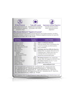 Vitabiotics Wellzyme Edistynyt Entsyymivalmiste Ruuansulatukseen (60 kapselia) - Image 2