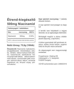 Vitaking - Vitaking B3 Niasiiniamidi 500 mg (100 tablettia) - Image 2