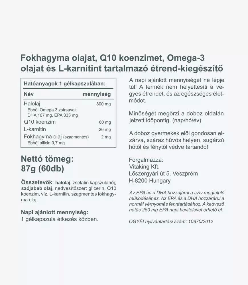 Vitaking - Vitaking Cardiolic® - Sydäntukeva Koostumus (60 Pehmeää Kapselia) - Image 2