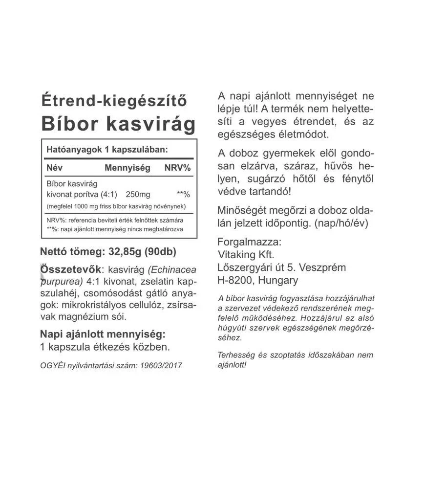 Vitaking - Echinacea Purpurea 250 mg (90 kapselia) - Image 2