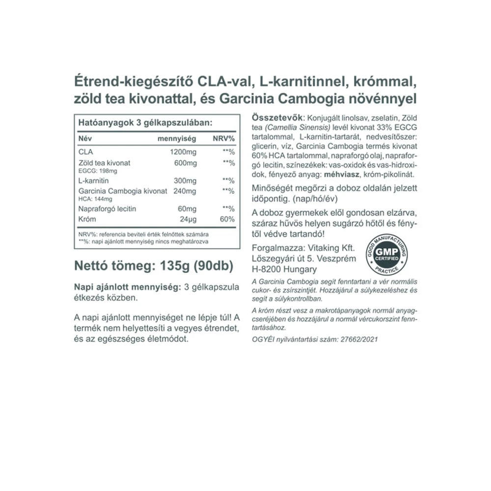 Vitaking - Vitaking Rasvanpolttaja (90 pehmeää kapselia) - Image 2