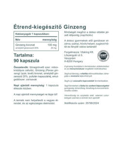 Vitaking - Ginsenguute 100 mg (90 kapselia) - Image 2