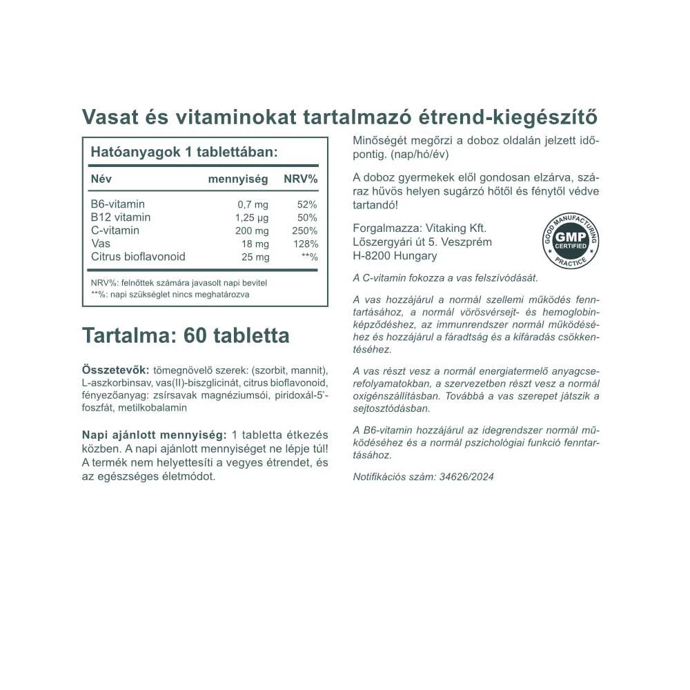 Vitaking - Rauta Kaikille (60 tablettia) - Image 2
