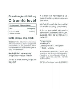 Vitaking - Sitruunamelissa 500 mg (60 kapselia) - Image 2