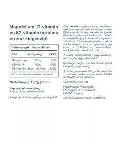 Vitaking MagneTrio D3+K2+ Magnesiumbisglysinaatti (30 kapselia) - Image 2
