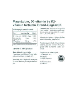 Vitaking - MagneTrio D3+K2+ Magnesiumbisglysinaatti (80 kapselia) - Image 2