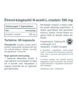 Vitaking NAC-390 (N-asetyyli-L-kysteiini) 390 mg (60 kapselia) - Image 2