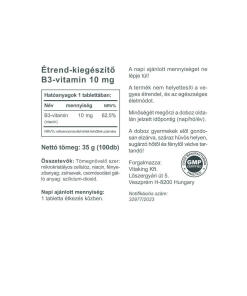 Vitaking - Vitaking Niasiini B-3 10 mg (100 tablettia) - Image 2