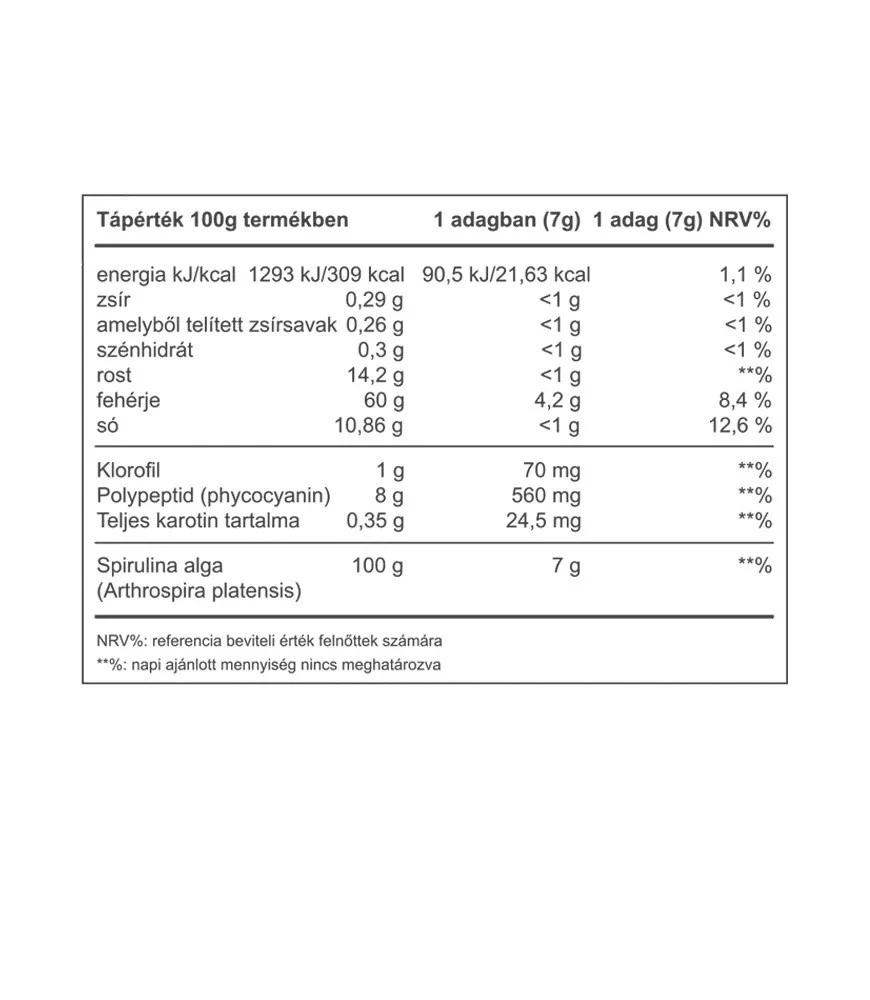 Vitaking - Spirulina-leväjauhe (250 g) - Image 2