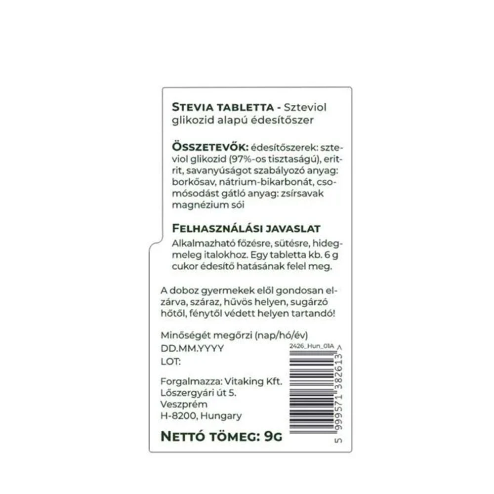 Vitaking - Vitaking Stevia Mini - Makeutuskapselit (150 kapselia) - Image 2