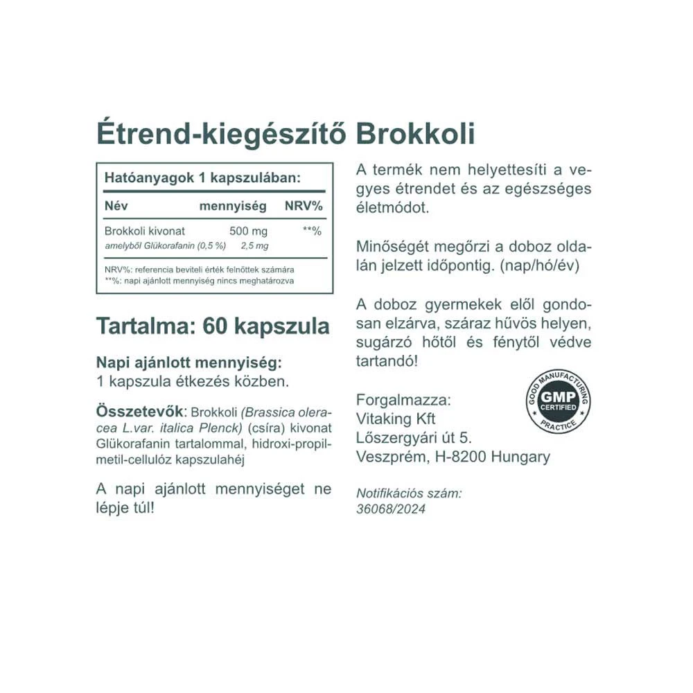 Vitaking - Sulforafaani Brokolista 400 mcg (60 kasviskapselia) - Image 2
