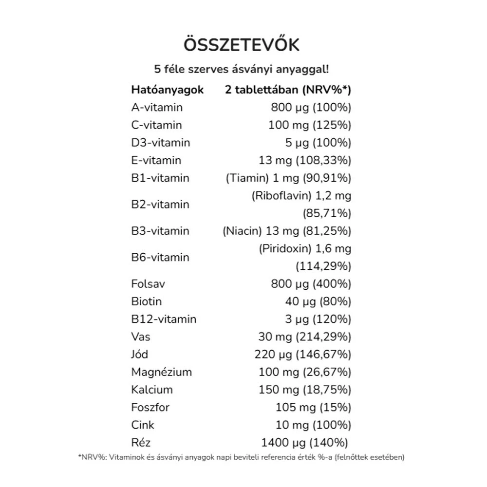 Vitaking - Vitaking Ensimmäinen Raskauskolmannes Monivitamiini (60 Tablettia) - Image 2